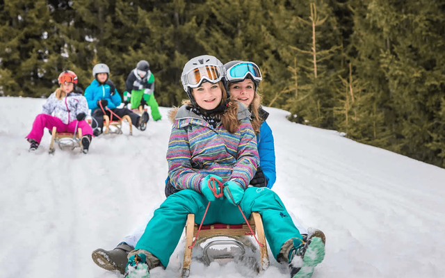 Friedlwirt Saalachtal im Winter - Schlittenfahren