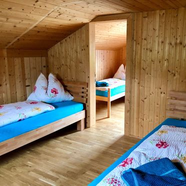 Schlafzimmer, Stauder-Hütte, Greifenburg, Kärnten, Österreich