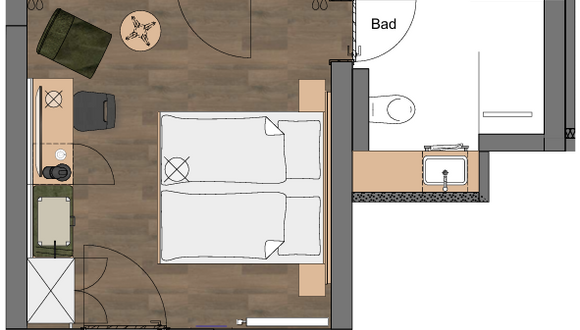 Comfort Doppelzimmer Schwarzwald mit Balkon Zimmerbild #2