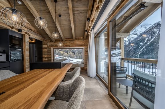 Essbereich mit Küche, Chalet White Diamond, Sölden, Tirol, Österreich