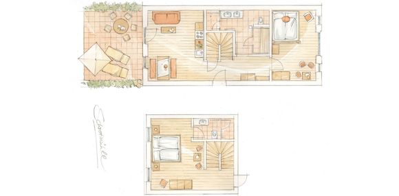 Ferienwohnung Schrotmühle Grundriss