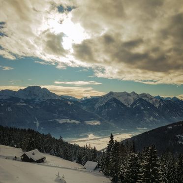 View in Winter, Almhütte Enzian, Greifenburg, Carinthia , Austria