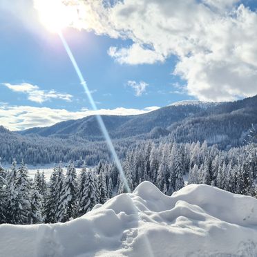 Aussicht Winter, Almhütte Sunset, Glödnitz, Kärnten, Österreich