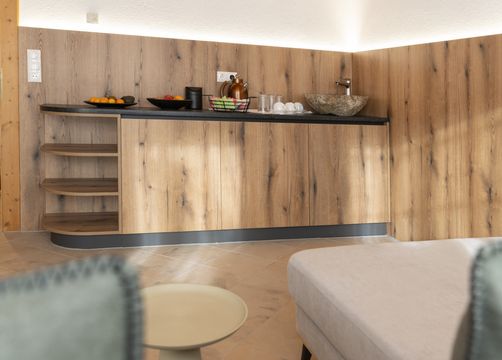 BIO HOTELS Naturapartments Alpbach: kleiner Wellnessbereich mit Sauna und Ruheraum - Naturapartments Alpbach, Alpbach, Tirol, Österreich